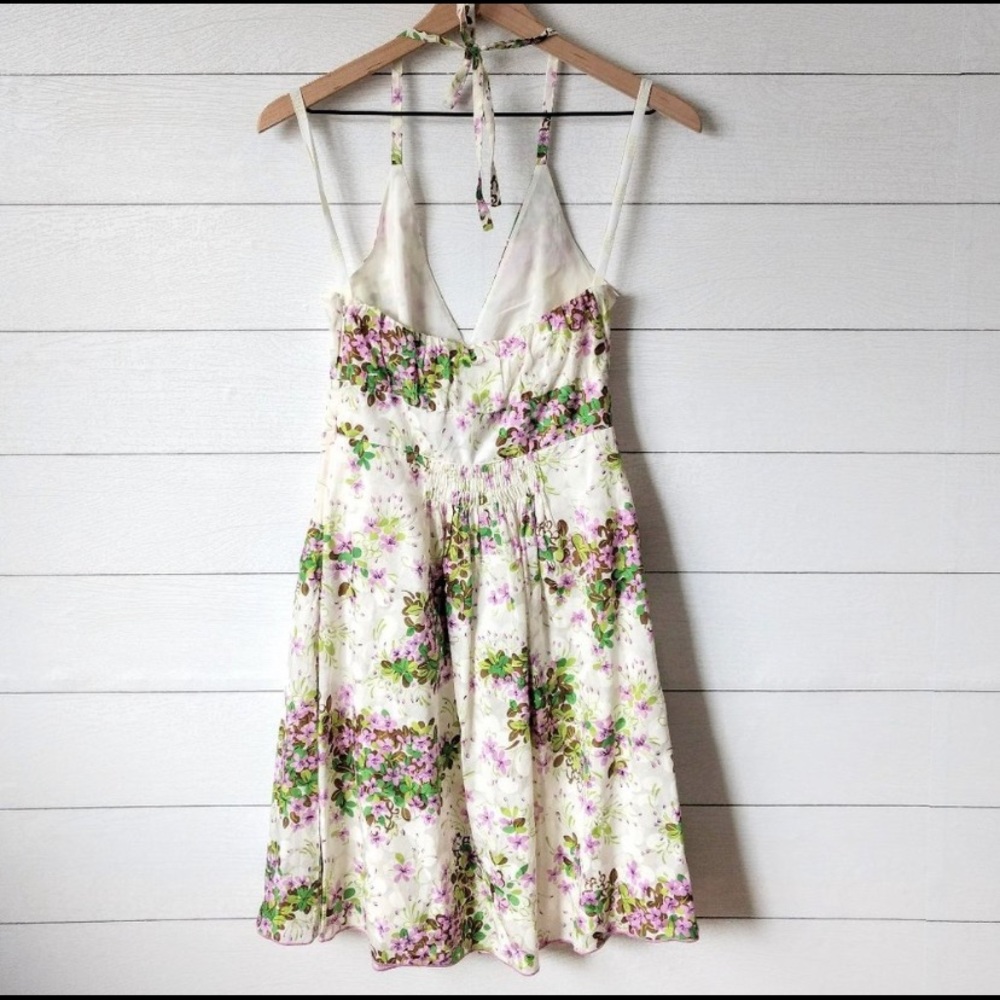 Anthropologie ANNA SUI Silk Lilac Floral H… - Picture 4 of 4